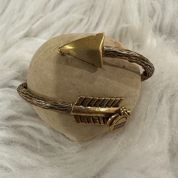 Alex & Ani Vintage Arrow Gold Wrap Bangle - Picture 1 of 5